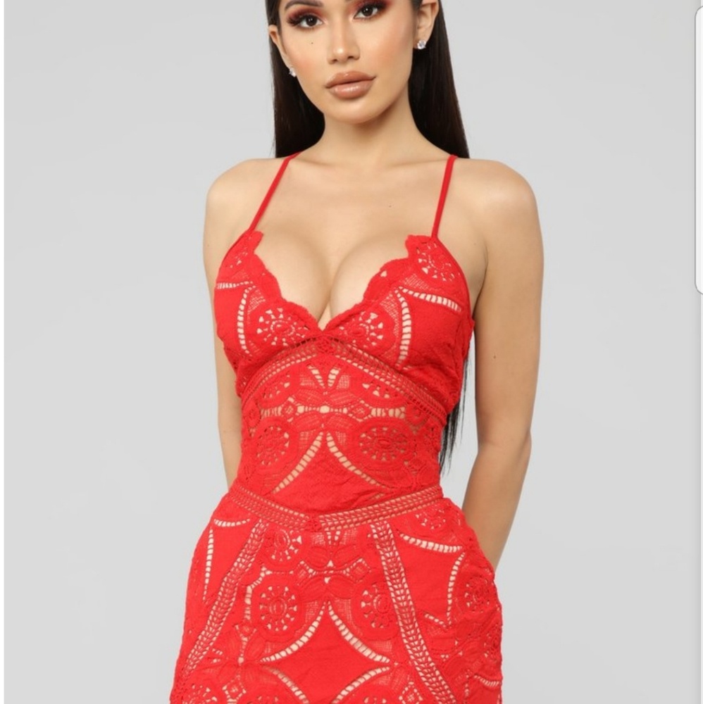 Red Fashion Nova mini dress